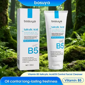 B5 Salicylic Acid Oil Control Facial Cleanser, Deep Pore Cleansing Foam for Oily Skin - Blackhead Remover, Moisturizing, Gentle Daily Calming Matte Cleanser