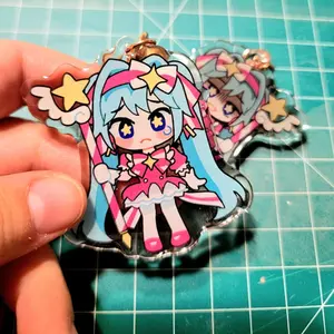 Retry Now! Keychain - Doble Sided - Hatsune Miku charm