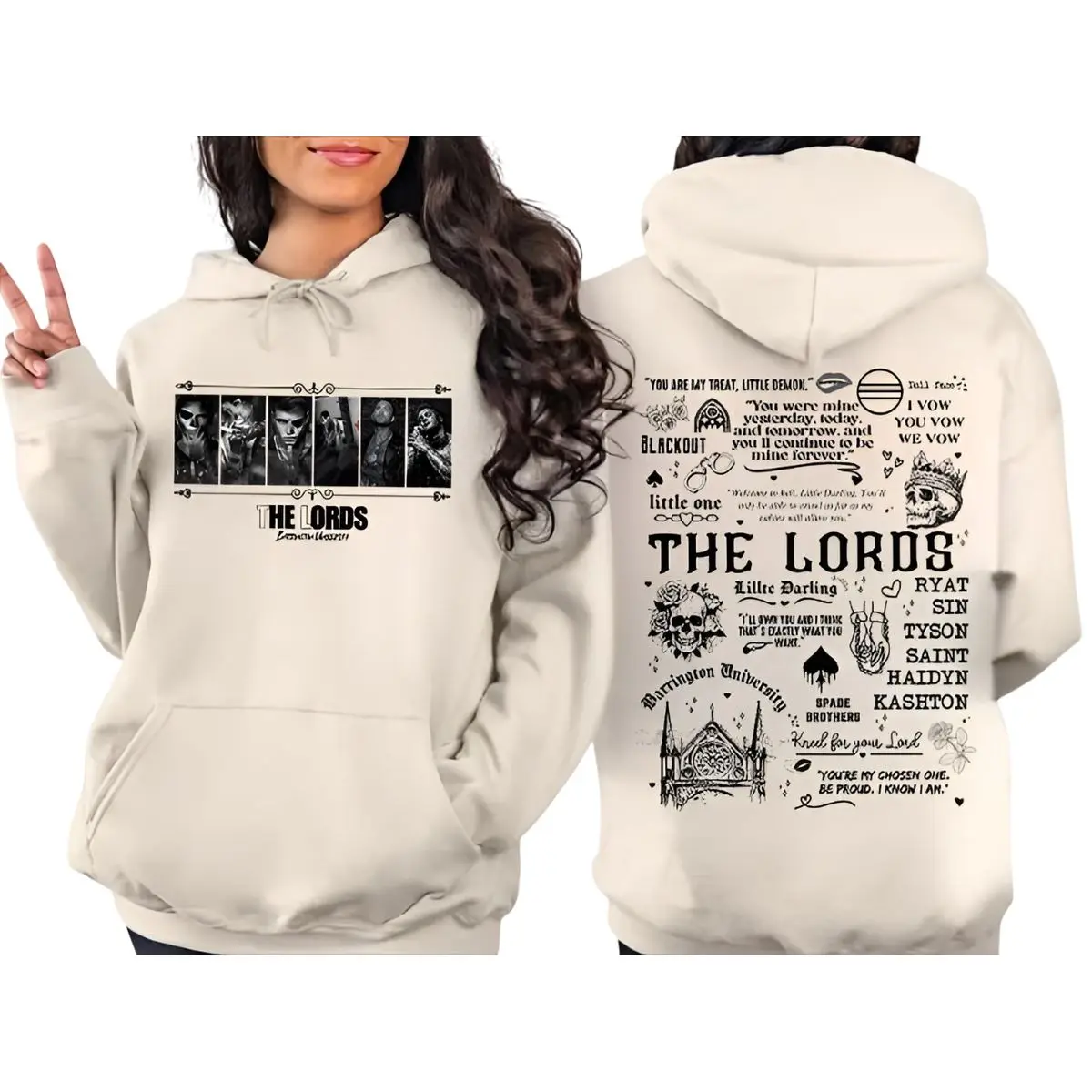 The Lords Series Book Sweatshirt, Barrington University Hoodie, Shantel Tessier Merch, Bookish Boys Two Sided Shirt, Unisex Sweater Pullover Tee