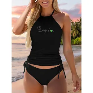 Brasil Simple Love Brazilian Flag Heart on Brazil Two Piece Swimsuit