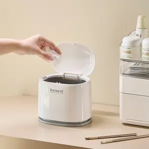 Stylish Press Type Desktop Garbage Bin, Luxury Design for Desk & Living Room, Compact Waste Container, Durable & Convenient for Daily Use