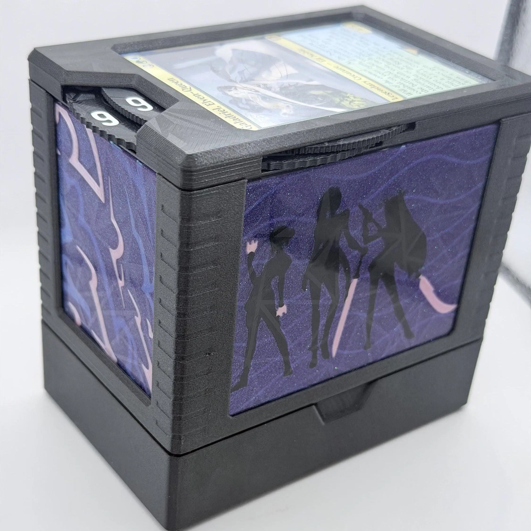 Demon Hunter - Universal DeckDock - KPDH Inspired  deck box with Counter and Token Tray for Magic The Gathering and more