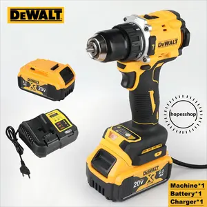 DEWALT DCD805 Cordless Drill Set, Compact Lightweight Design with Built-in LED Work Light for Clear Visibility in Tight Dark Spaces, Ideal for Daily Home Maintenance & Repair