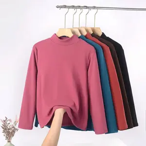 Plus Size Mock Neck T-Shirt - Long Sleeve, Warm Autumn/Winter Base Layer (XL-8XL)