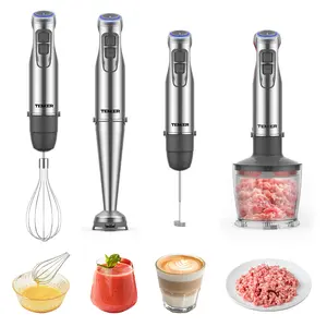1000W Immersion Hand Blender, Stainless Steel Stick Blender with 12-Speed&Turbo Mode, 5-in-1 Handheld Blender with Chopper, Whisk and Frother,Black.Black Friday.
