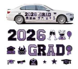 20 Pcs Graduation Magnets 2026 Cruise Door Car Magnets Congrats Grad Cap Magnetic Decorations for Refrigerator Garage Cruise Door Party Stickers