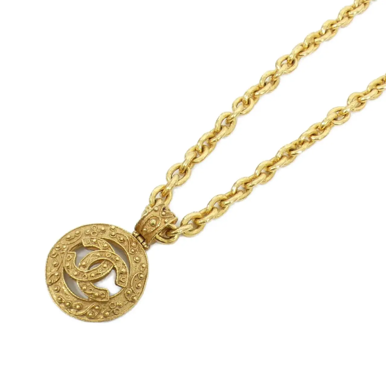 Pre-owned CHANEL Brass Small Leather Goods Necklace