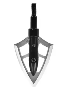 6PK Bow Hunting Broadhead 125 Grain Stainless Steel 2 Blades Hunting Tips for Crossbow Compound Bow Archery Hunting