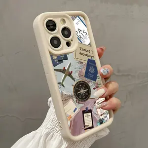 Cool, stylish, and unique world travel landmark pattern anti-drop TPU phone case,Compatible with iPhone 17 Pro Max Phone Case 17 Air 16 E 15 Plus 14 13 12 11 X XS, Samsung Galaxy S26 Ultra S22 S23 FE S24 Plus S25 ULTRA FE Plus A54 53 52 36 35 34 33 Note 2