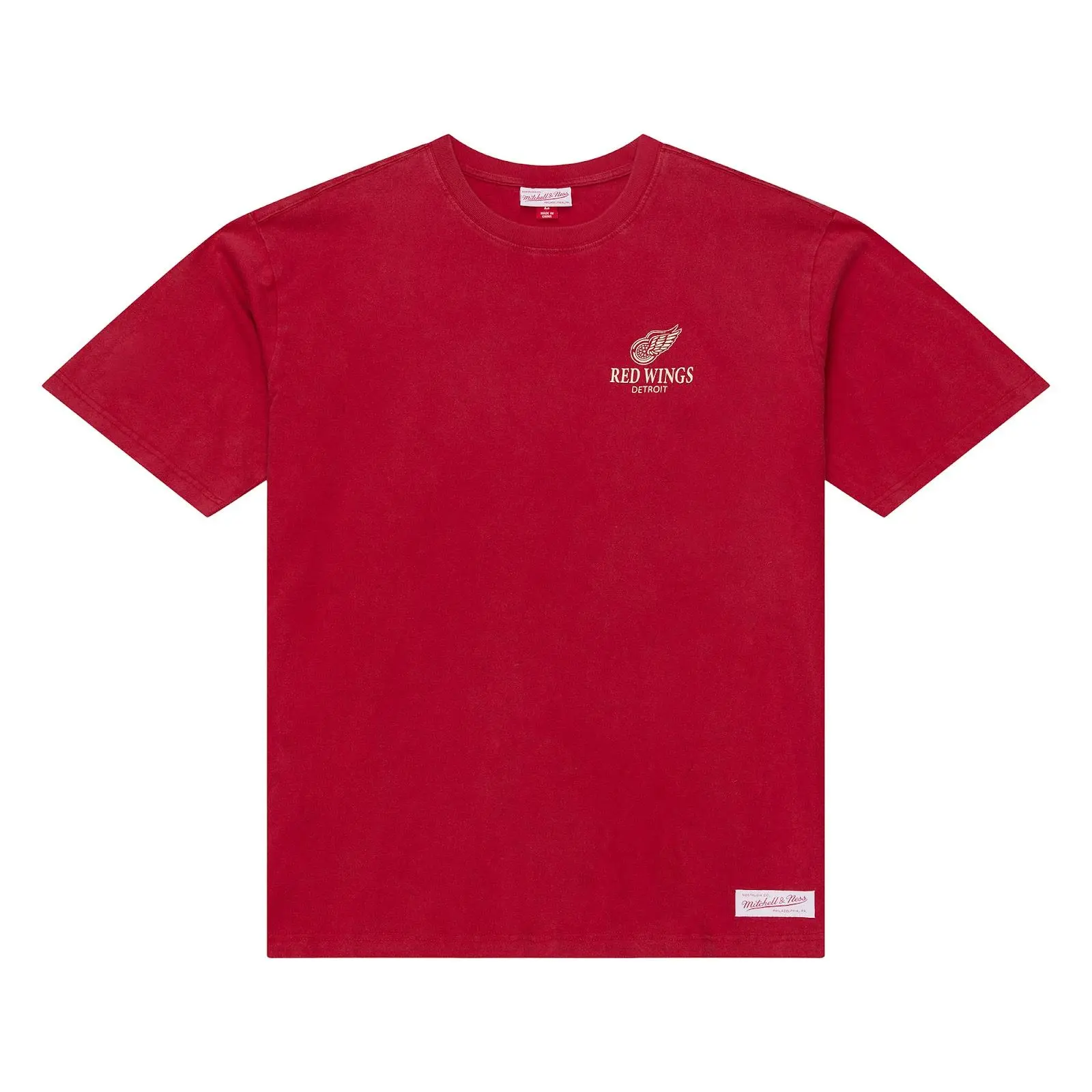Detroit Red Wings Red Core Essentials T-Shirt NHL Throwback Tee Graphic Vintage Fan Gear Mitchell & Ness
