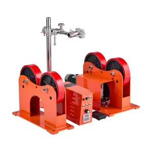 summervibes VEVOR Turning Rolls Linkage Roller, 2205 lbs Load Capacity, 2-24 Diameter Adjustable, PU Rollers, Pipe Tank Turning Rolls Linkage Roller Rotary Welding Positioner, for Welding Equipment Support
