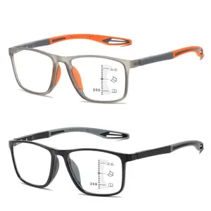 Soft Multifocal Progressive Reading Glasses TR90 Anti Blue Light Near Far Eyewear Men Women's Large Frame Farsight Eyeglasses ﻿