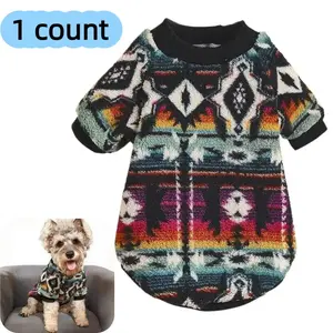 Colorful Fleece Pet Sweatshirt for Cats & Small Dogs, Warm Style Pet Clothing for Autumn & Winter, Cozy Pineapple Design