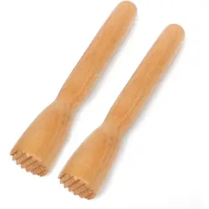 8.25inch Medium Diameter Wood Stomper Pusher for Meat Grinder Mincer (Wood Pusher)