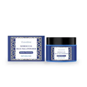 Viareline Moroccan Blue Nila Brightening Mask Powder, Deep Cleansing & Hydrating Modeling Mask Powder with Alpha Arbutin, Even Skin Tone for Daily Skin Care