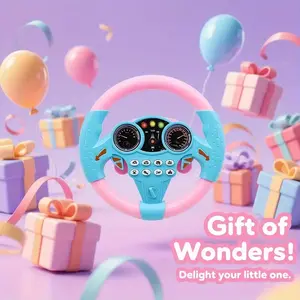 Toy Suction Cup Large Simulated Co-Pilot Music Steering Wheel Indoor Baby Early Education Intelligence Enlightenment Toy Gifts