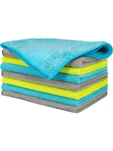 Microfiber Cleaning Cloth - Pack of 8, Size: 12 x 16 in, Multi-Functional Cleaning Towels, Highly Absorbent Cleaning Rags, Lint-Free, Streak-Free Cleaning Cloths for Car Kitchen Home