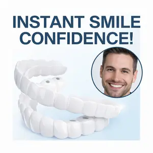 [3 PACK] Snap & Go Instant Veneers - Quick CosmeticTeeth Cover Comfortable Fit Temporary False Teeth forPhoto Ready Smile