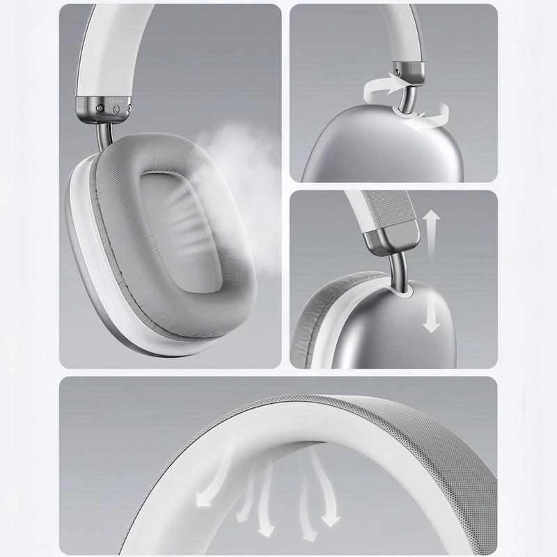 Wireless Bluetooth-compatible Over-ear Headphone, Noise Cancelling Headphone, Noise Cancellation Headphones, Stereo Headset for Mobile Phone, Laptop, Tablet, Audio Devices, Connection,lightweight wireless headset for long-term wear