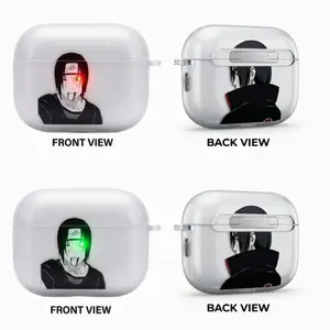 Itachi Uchiha Anime AirPods Case with Keychain, Frosted PC Protective Cover for AirPods Pro, Naruto Manga Earbuds Case Gift for Him Her