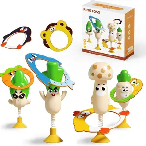 Ring Toss Game Set, Includes 4 Vegetables (radish, Cabbage, Mushroom, Onion), Fun Toy for Kids