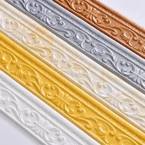 Self-adhesive Wall Sticker, 1 Roll Skirting Wall Waist Line Border Sticker, TV Background Wall Door Frame Decorative Sticker, Home Decoration, Living Room