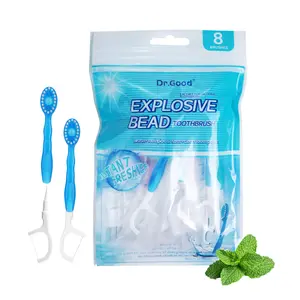 5 in 1 Mini Toothbrush & Floss & Tongue Scraper & Toothpick Set Oral Care Tool All in One Disposable