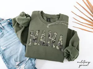 Camo Mama Sweatshirt, Duck Hunting Mom Shirt, Retro Varsity Mama Shirt, New Mom Gift, Camouflage Mama Tee, Retro Mama Shirt