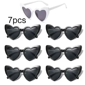 Heart Shaped Sunglasses, Cute Sunglasses for Women & Men, Summer Trendy Sunglasses, Fashion Photo Props for Birthday Party Wedding Beach