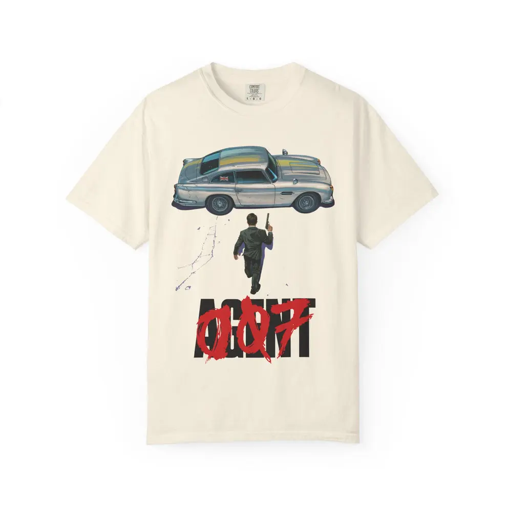 Agent Heavyweight Graphic T-Shirt, Vintage Secret Agent Tee, Retro Spy Streetwear Shirt, Unisex Cotton Tee