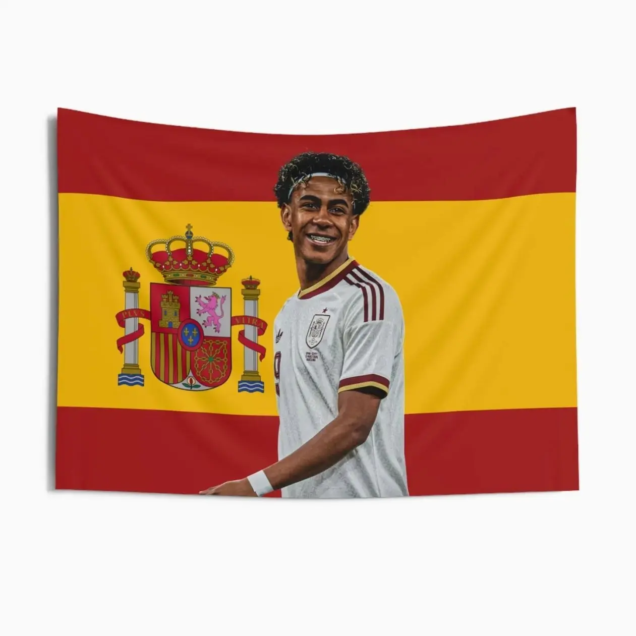 Lamine Yamal Pink Spain Flag Indoor Wall Tapestries