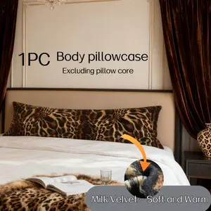 Leopard Print Body Pillowcase, Soft Wild Animal Pattern Design, Long Zippered Pillow Cover, Suitable for Sofa and Home Decor