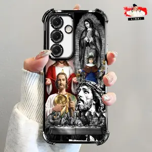 Suitable for [Galaxy S25] Jesus new stylish high-quality electroplated four-corner protective case affordable anti-drop and anti-fingerprint 995