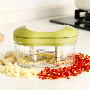 Fun life kitchen tools, household multi-functional hand push vegetable cutter, garlic press, creative fruit masher, manual garlic machine, portable tools, kitchen tools, holiday gifts, Vegetable Chopper Tool