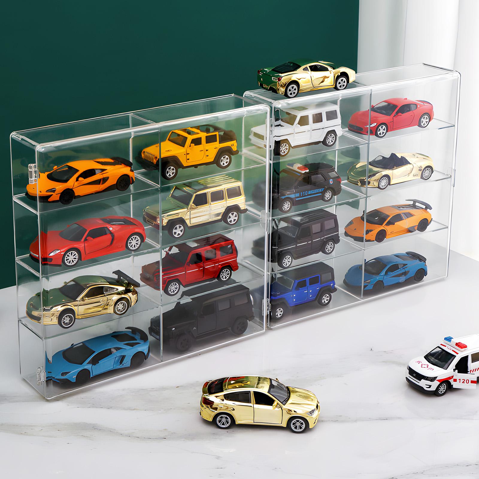 Stackable Acrylic Display Dustproof Case Box for Diecast Cars with Hinged Door, Toy Car Storage Organizer for Hot Wheels Matchbox Stackable Acrylic Display Dustproof Case Box for Diecast Cars with Hinged Door, Toy Car Storage Organizer for Hot Wheels Matchbox