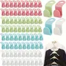 50 Pack Foldable Plastic Clothes Hangers with Hooks, Wall-Mounted Closet Space Saver, Various Colors for Casual Storage Style, Space Saving Hanger, Folding Hangers, Plastic Coat Hangers