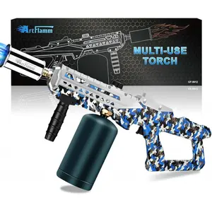 Propane Gun Torch - Powerful Grill & Cooking Blower Torch - Culinary Torch Sous Vide - Adjustable Flamethrower for BBQ, Campfire, Charcoal Wood Grills Lighter(Tank Not Included)