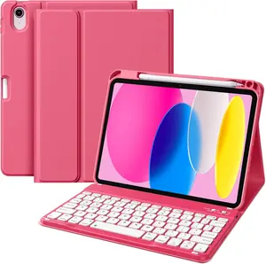 for iPad (A16) 11th/10th Generation Case with Keyboard - Detachable , Thin & Light Folio Keyboard Cover with Pencil Holder, for iPad 11-inch 11th 2025/10.9-inch 10th 2022,