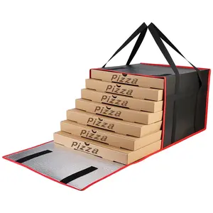 Pizza Bags for Delivery, 20" x 20" x 14" Pizza Warmer Bags for Carry Hot, Insulated Pizza Delivery Bag for Commercial Use, Pizza Carrier for  Delivery & Catering,  Delivery Accessories