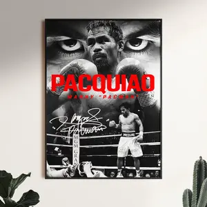 Manny Pacquiao Poster, Boxing Wall Print, Digital , Boxer Poster, Filipino Boxer, Gym Poster, Boxing Fan Room Decor Gift, Poster Gift - Unframed