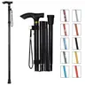 Multifunctional Walking Stick Trekking Pole, Extendable Foldable Cane, Metal Hiking Poles Outdoor Walking Hand Cane, Camping Climbing Wand, Camping Accessories, Hiking Gear, Hiking Essentials