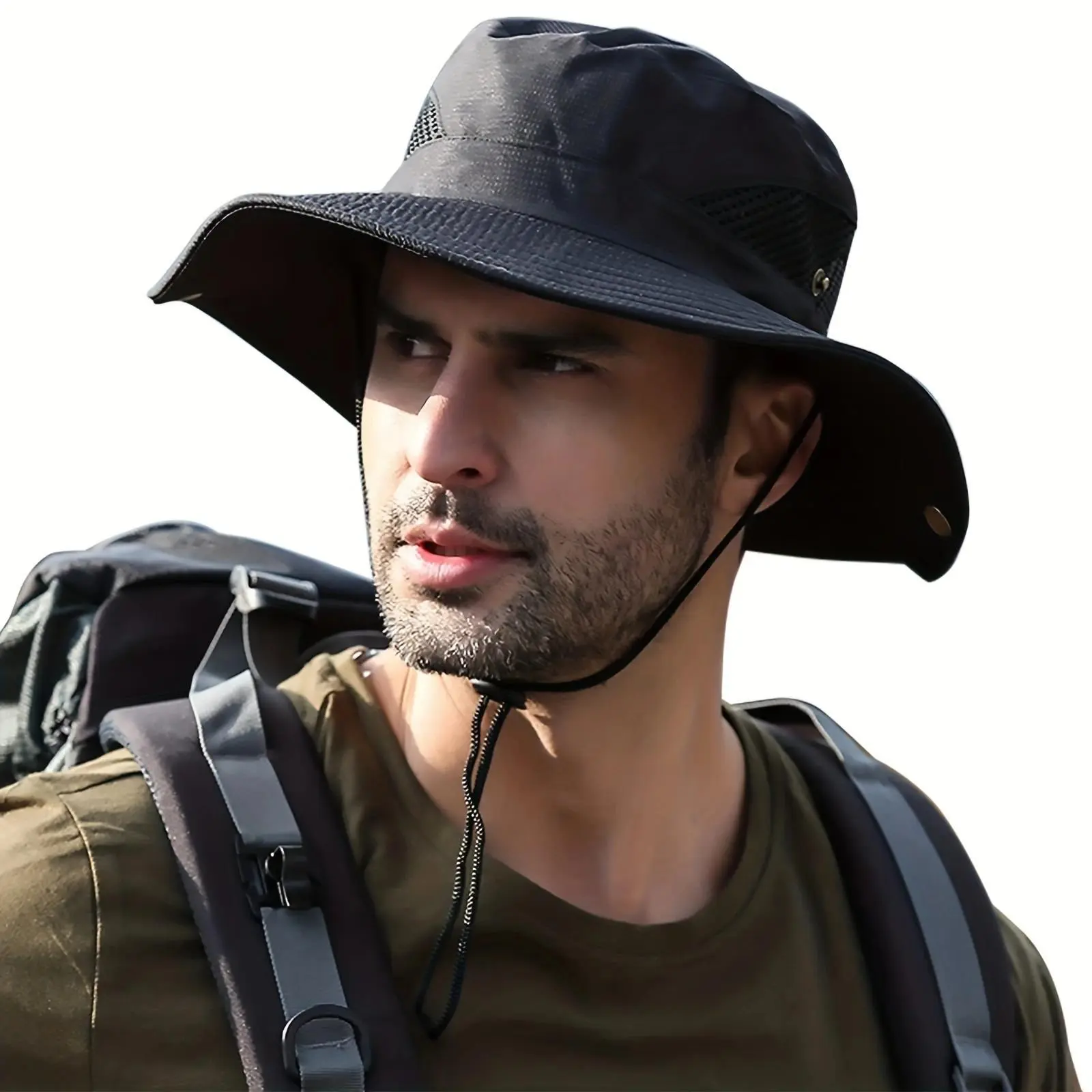 Water-Resistant Bucket Hat UPF 50+ Boonie Sun Hat Foldable Fishing Safari Hats Distressed Wide Brim Bucket Hat, Summer Beach Bucket Hat, UV  main image 4