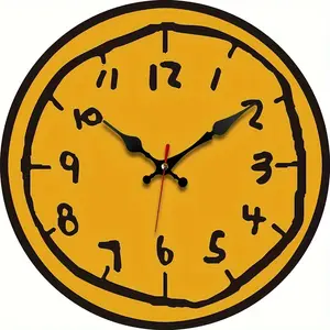 1pc Modern Minimalist Wooden Silent Wall Clock - Non-Ticking Quiet Operation, Round Elegant Design Suitable for Home Decor, Rooms, Bedrooms & Gifts