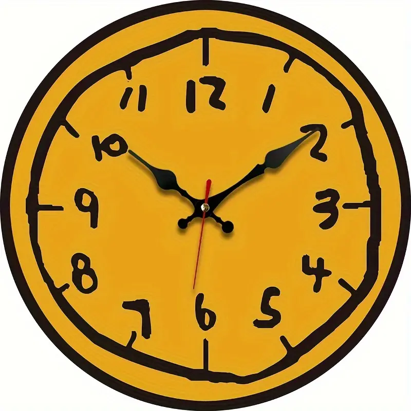 1pc Modern Minimalist Wooden Silent Wall Clock - Non-Ticking Quiet Operation, Round Elegant Design Suitable for Home Decor, Rooms, Bedrooms & Gifts