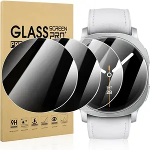 2+2-Pack for Samsung Galaxy Watch 8 40mm Privacy Screen Protector, [Anti-Peeping] 9H Hardness Tempered Glass Screen Protective Film for Galaxy 40 mm Smartwatches