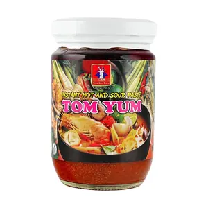 Three Deer Tom Yum Paste 227g - Authentic Thai Flavor for Stir-fry, Seafood, Hot Pot & Spicy Soup - Rich & Zesty