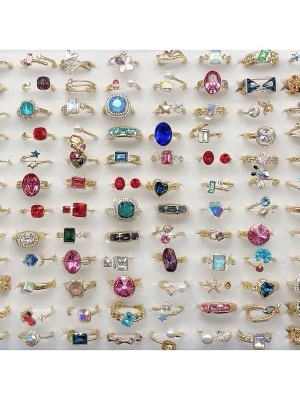 Bundle rings: you can buy 3 pieces, 6 pieces, or 12 pieces, mixed. You can also choose your size; we have sizes 6, 7, 8, 9, and 10 available. High-quality, water-resistant jewelry.