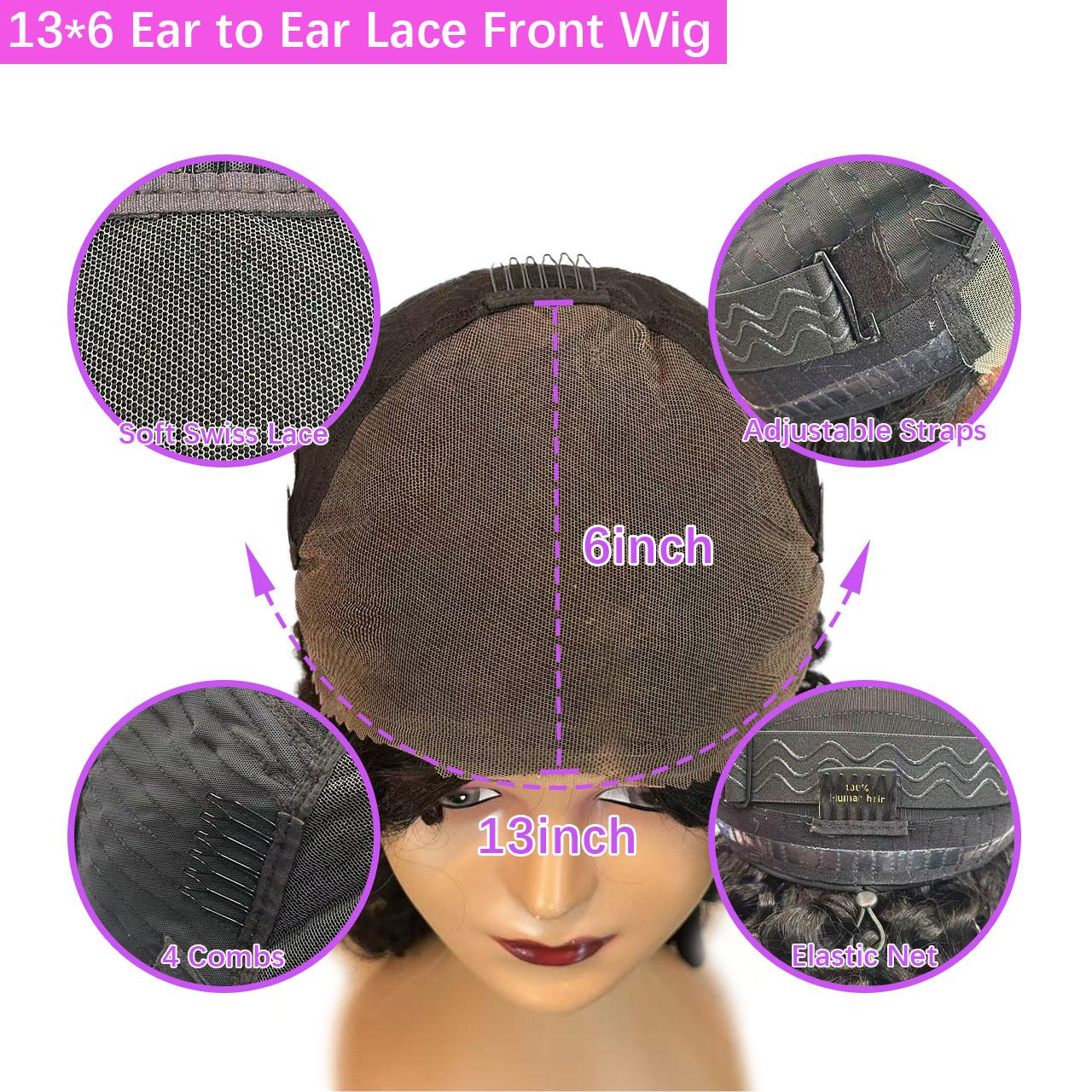 GK Burmese Curly 13x6 HD Lace Frontal Glueless Wigs Kinky Curly Pre Plucked Human Hair for Women Lace Frontal Wigs 180 Density Human Hair with Baby Hair #SummerVibes