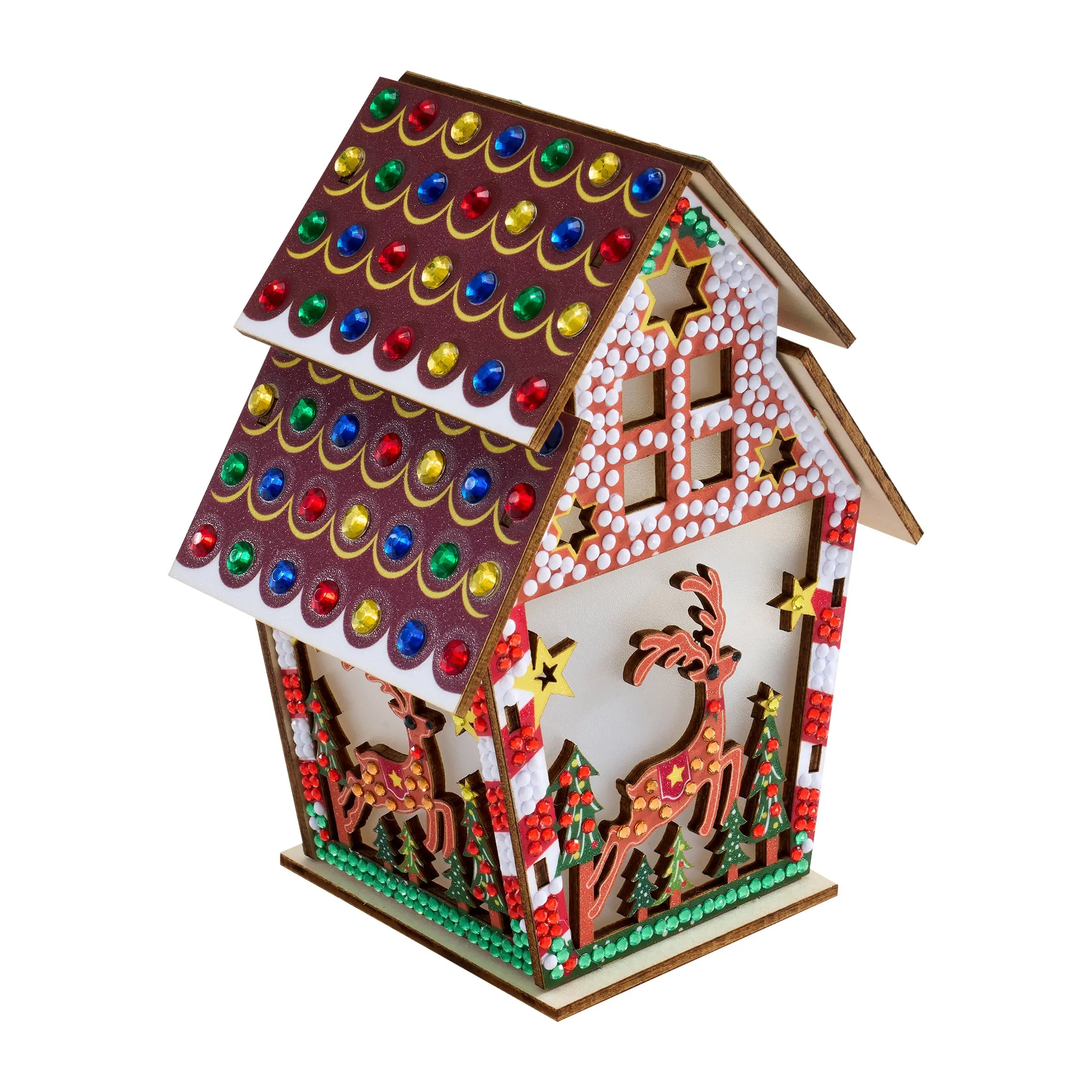 Diamond Art Club® Gem House - Gingerbread Reindeer Diamond Painting Kit