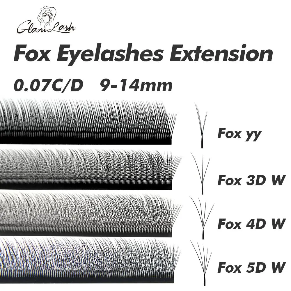 GLAMLASH Flying YY 3DW 4DW 5DW Eyelash Extensions Air Serie Fox Soft Natural Brazilian Volume Premium Mink Mega 2026 New
